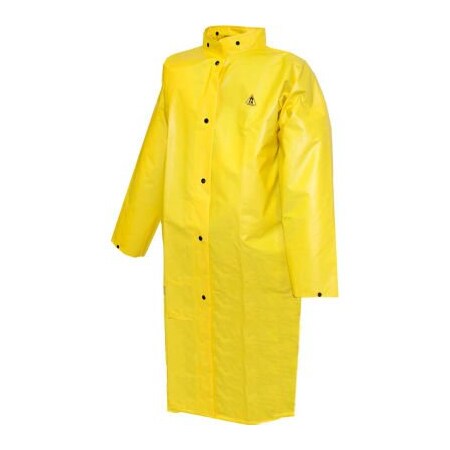 Tingley C56207 DuraScrim Coat, Yellow, 48", 2 Patch Pockets, Hood Snaps, XL C56207.XL